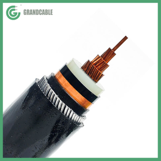 6.35 / 11kV 1C CU / XLPE / PVC / AWA / PVC Cable eléctrico subterráneo de MT IEC 60502-2