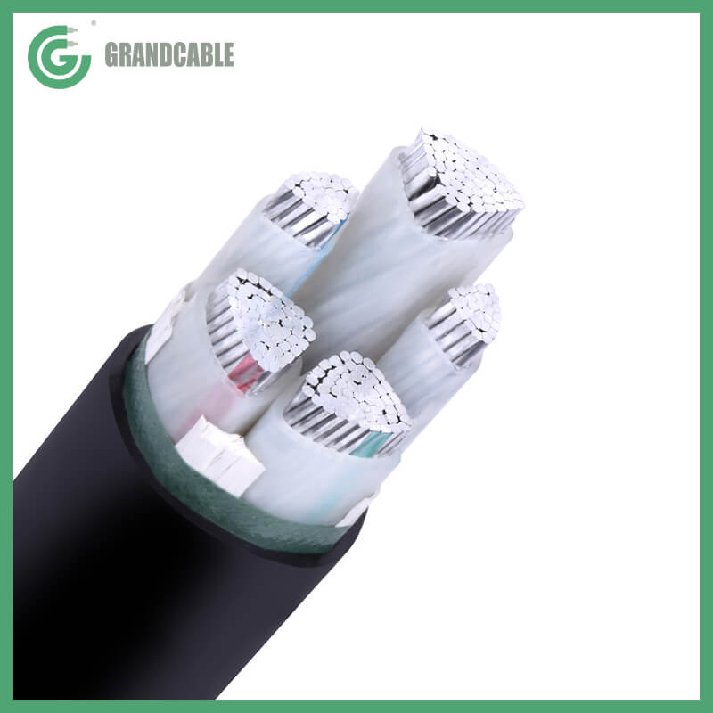 Cable eléctrico IEC 60502-1 de 0.6 / 1kV AL / XLPE / PVC